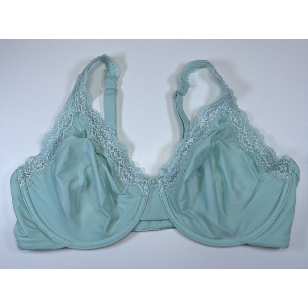Wacoal Softly Styled Underwire Bra Womens 40DD Blue Lace Stretch Comfort 855301